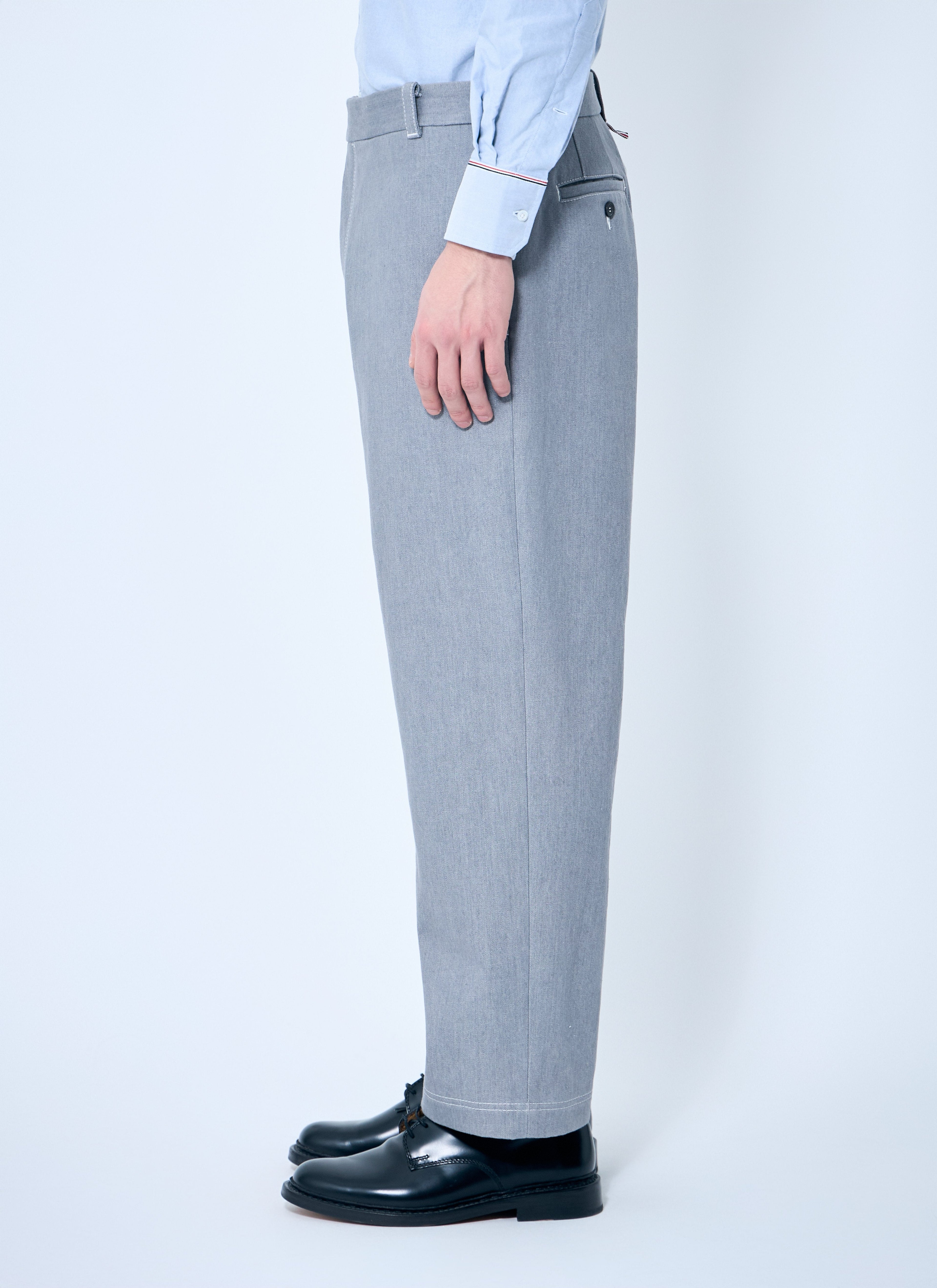 Thom Browne Men Constrast Tailored Pants by Luosophy