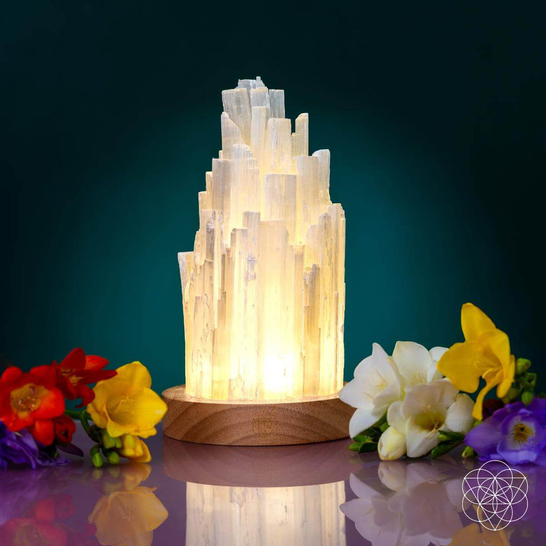 The Cleanse-All Selenite Lamp - 2 Pounds Of Healing Power - DestGlow
