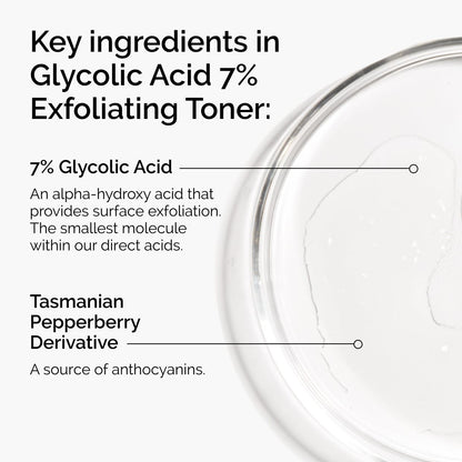 The Ordinary Glycolic Acid 7% Toner - Exfoliating & Brightening Daily Toner for Even Skin Tone - DestGlow