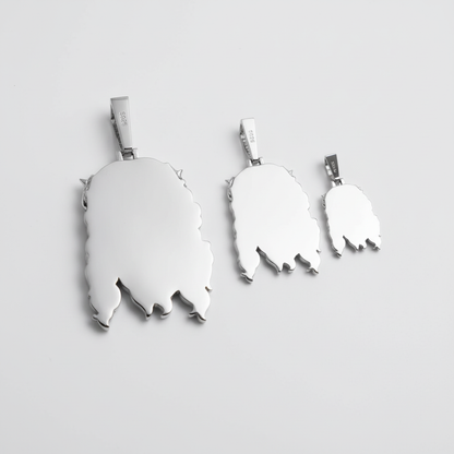 Moissanite Jesus Piece Head Pendant Moissanite Solid 925 Sterling Silver