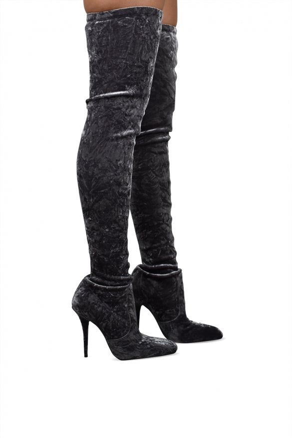 Saint Laurent Women Talia Thigh-High Boots by Luosophy