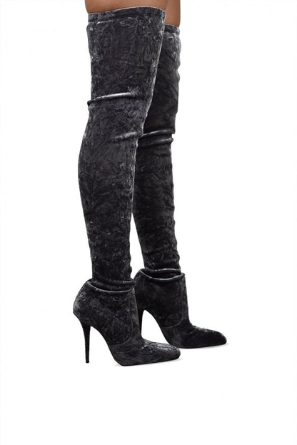 Saint Laurent Women Talia Thigh-High Boots by Luosophy
