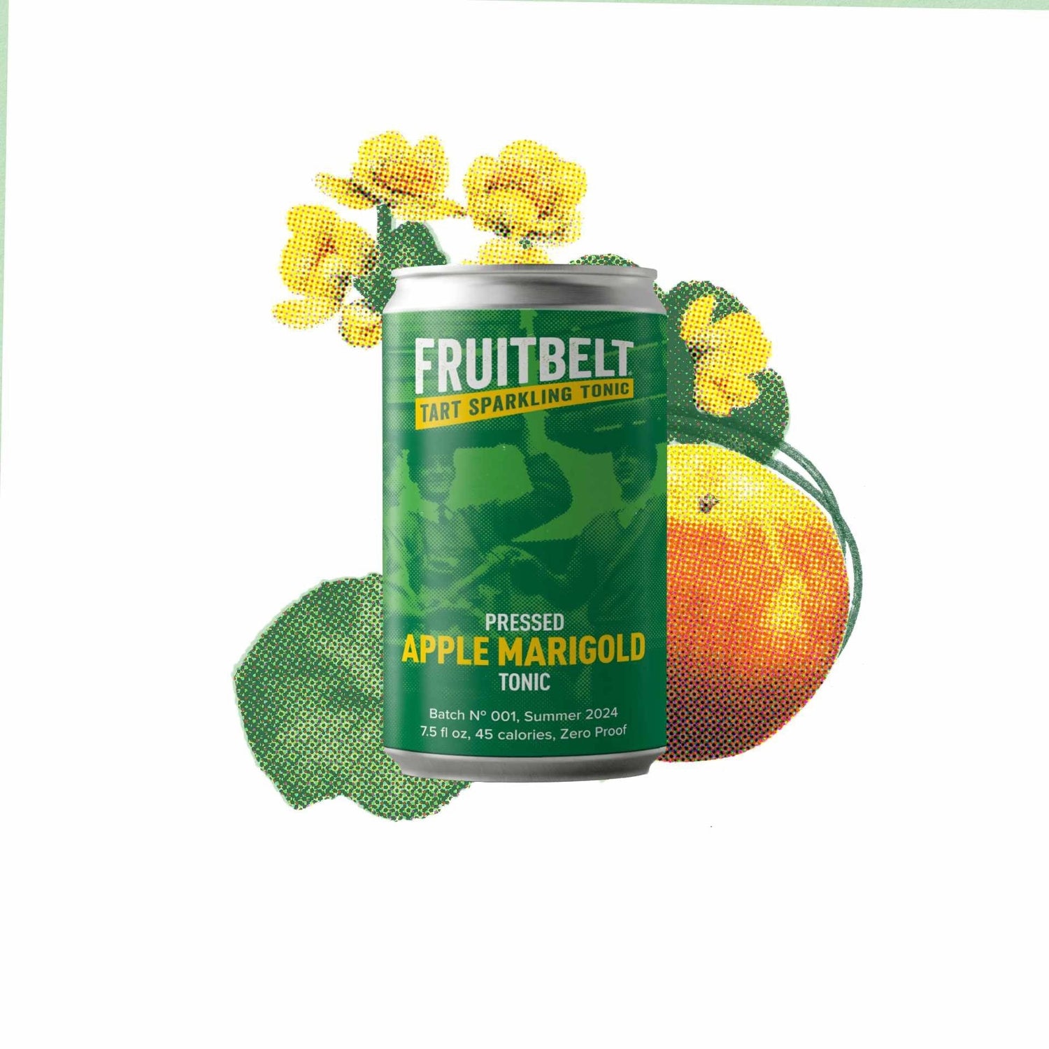 Sparkling Tonic, Apple Marigold, Fruitbelt, 4-Pack by Country Life Natural Foods