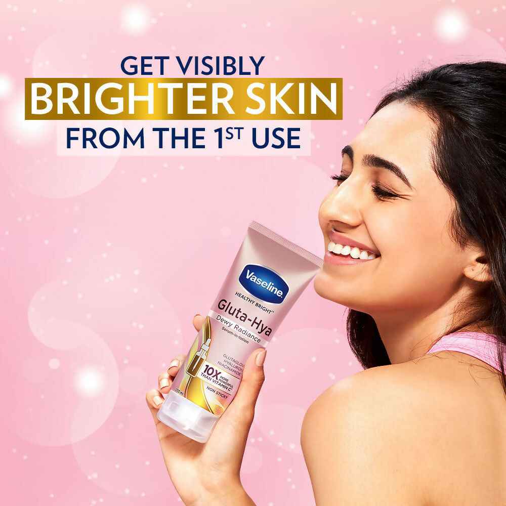 Vaseline Healthy Bright Daily Brightening Body Lotion &amp; Gluta-Hya Dewy Radiance Serum-In-Lotion Combo