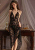 Étoile Noire – Sheer Black Lace Halter Gown