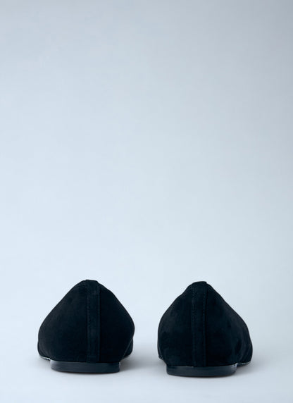 Toteme Women Minimalist Suede Ballerinas Flats by Luosophy