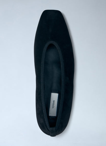 Toteme Women Minimalist Suede Ballerinas Flats by Luosophy