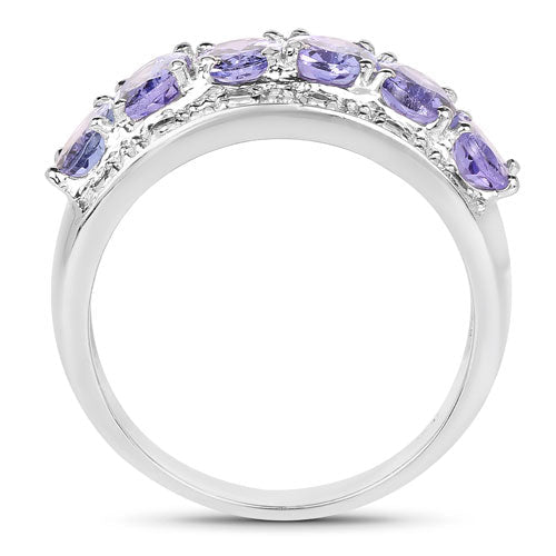 2.64 Carat Genuine Tanzanite .925 Sterling Silver Ring by Bids.com