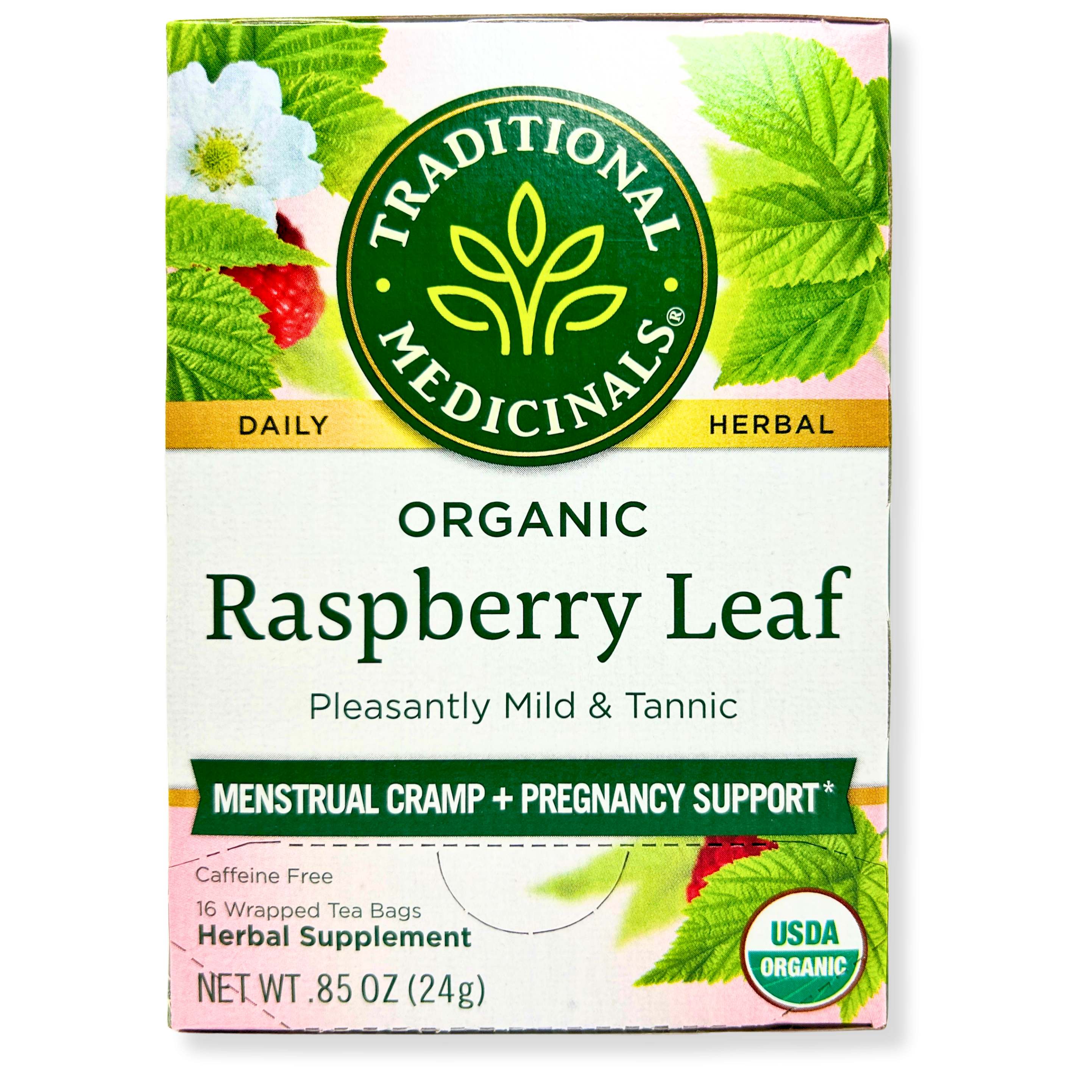 Traditional Medicinals Raspberry Leaf Tea – Women’s Wellness – 16 Bags