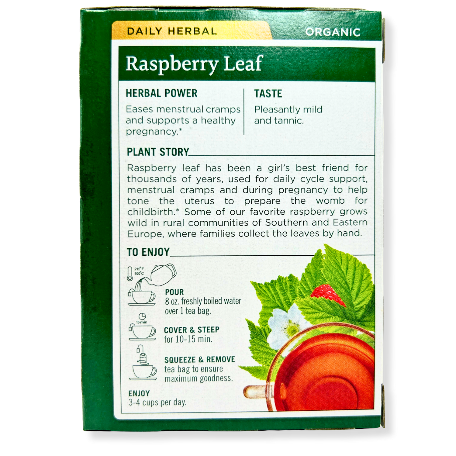 Traditional Medicinals Raspberry Leaf Tea – Women’s Wellness – 16 Bags