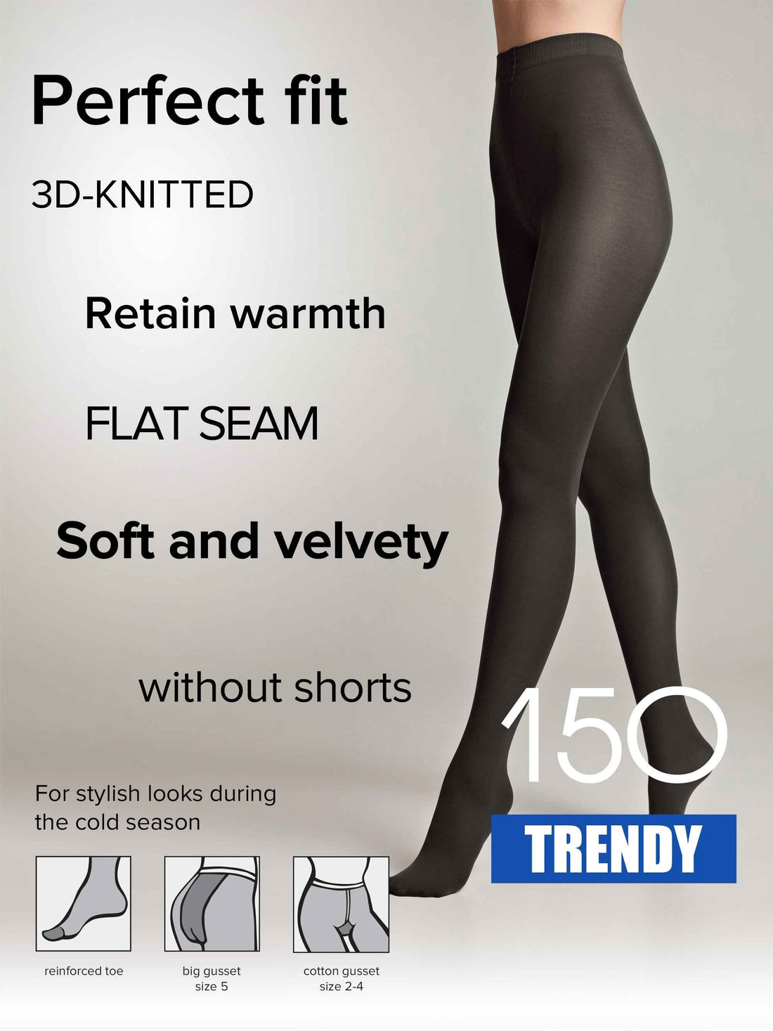 Tights Conte Trendy 150 Den - Microfiber 3D effect