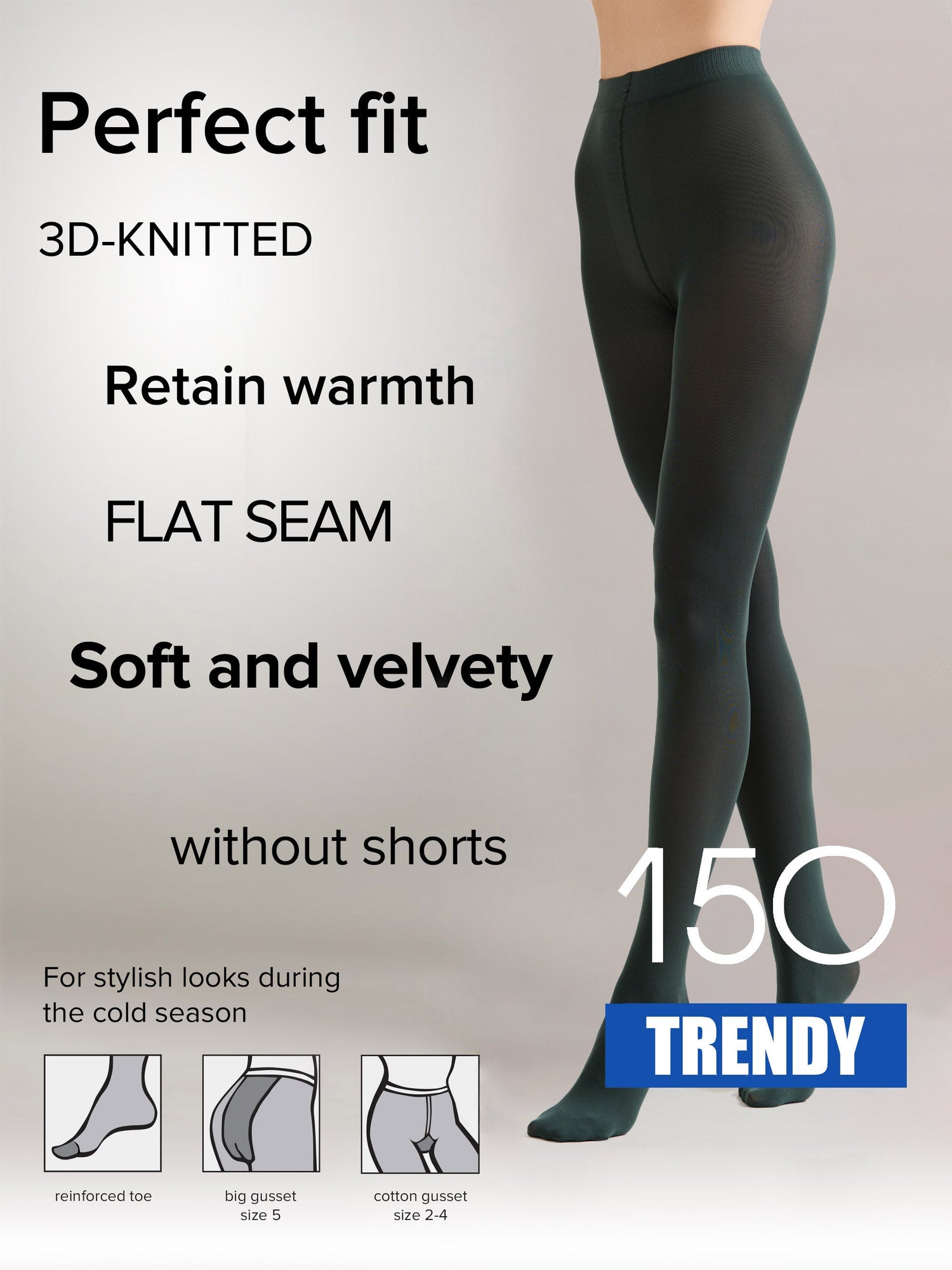 Tights Conte Trendy 150 Den - Microfiber 3D effect