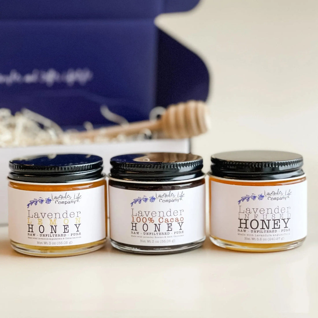 Trio Honey Gift Set — Lavender Gift by Lavender Life Company