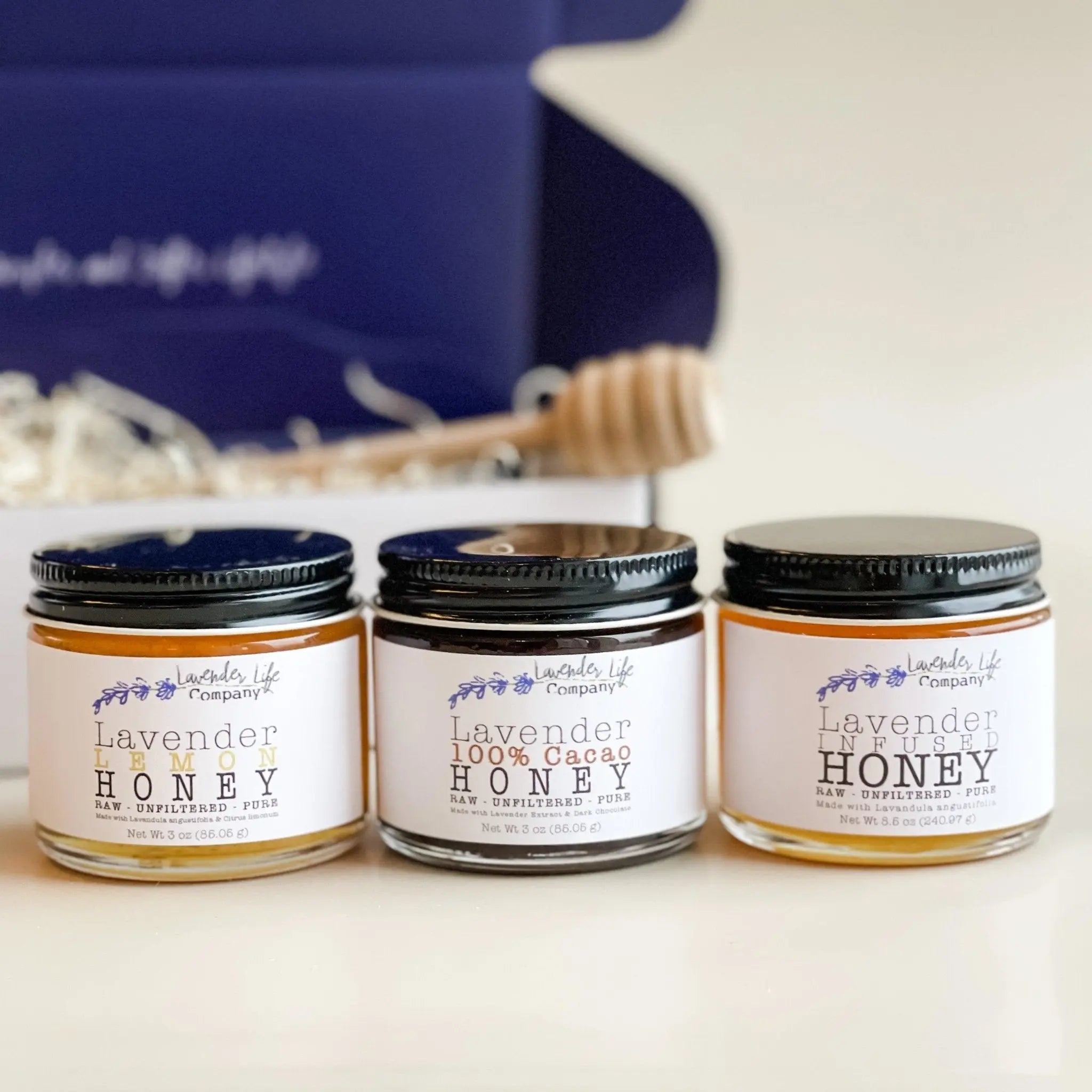 Trio Honey Gift Set — Lavender Gift by Lavender Life Company
