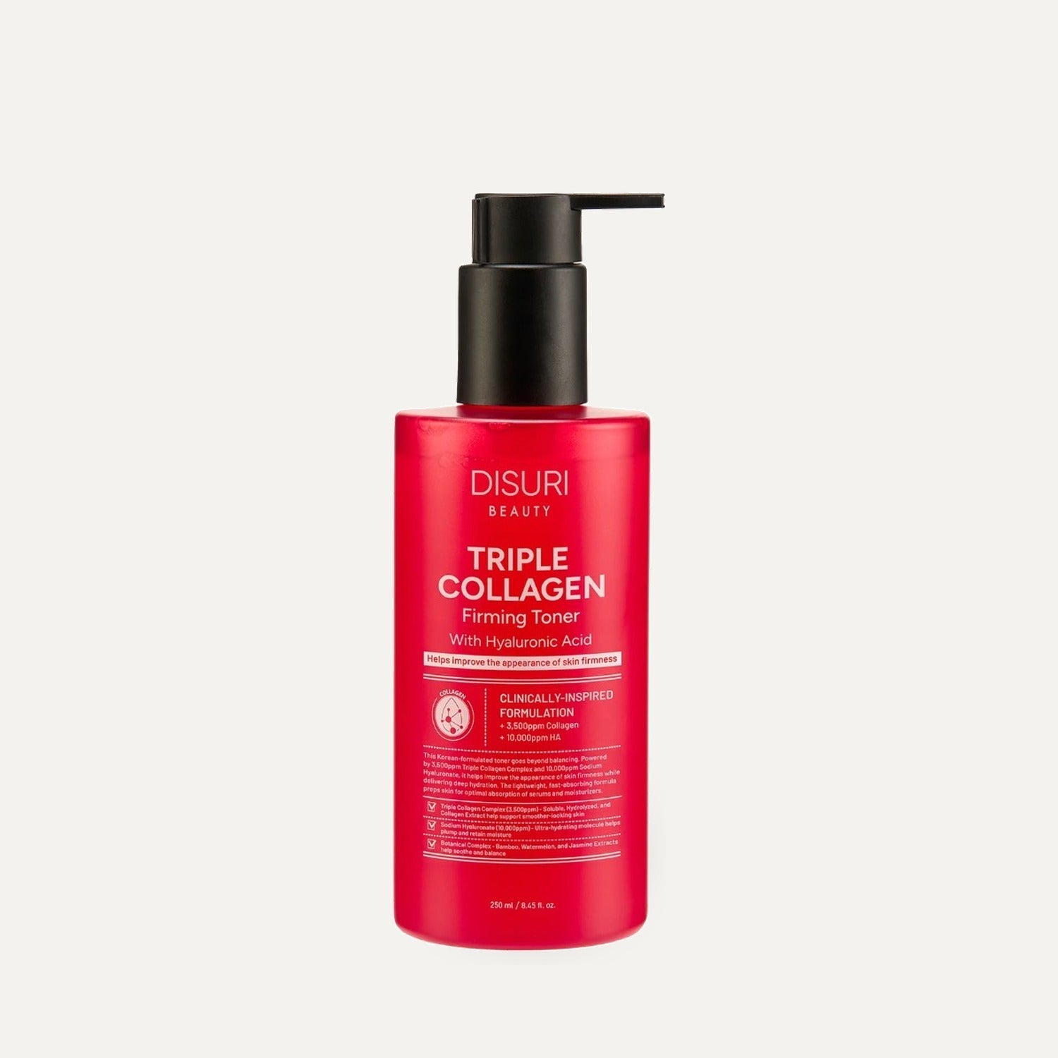DISURI Triple Collagen Firming Toner – Hydrating &amp; Firming Toner with 3,500ppm Collagen (8.45 oz)  DestGlow