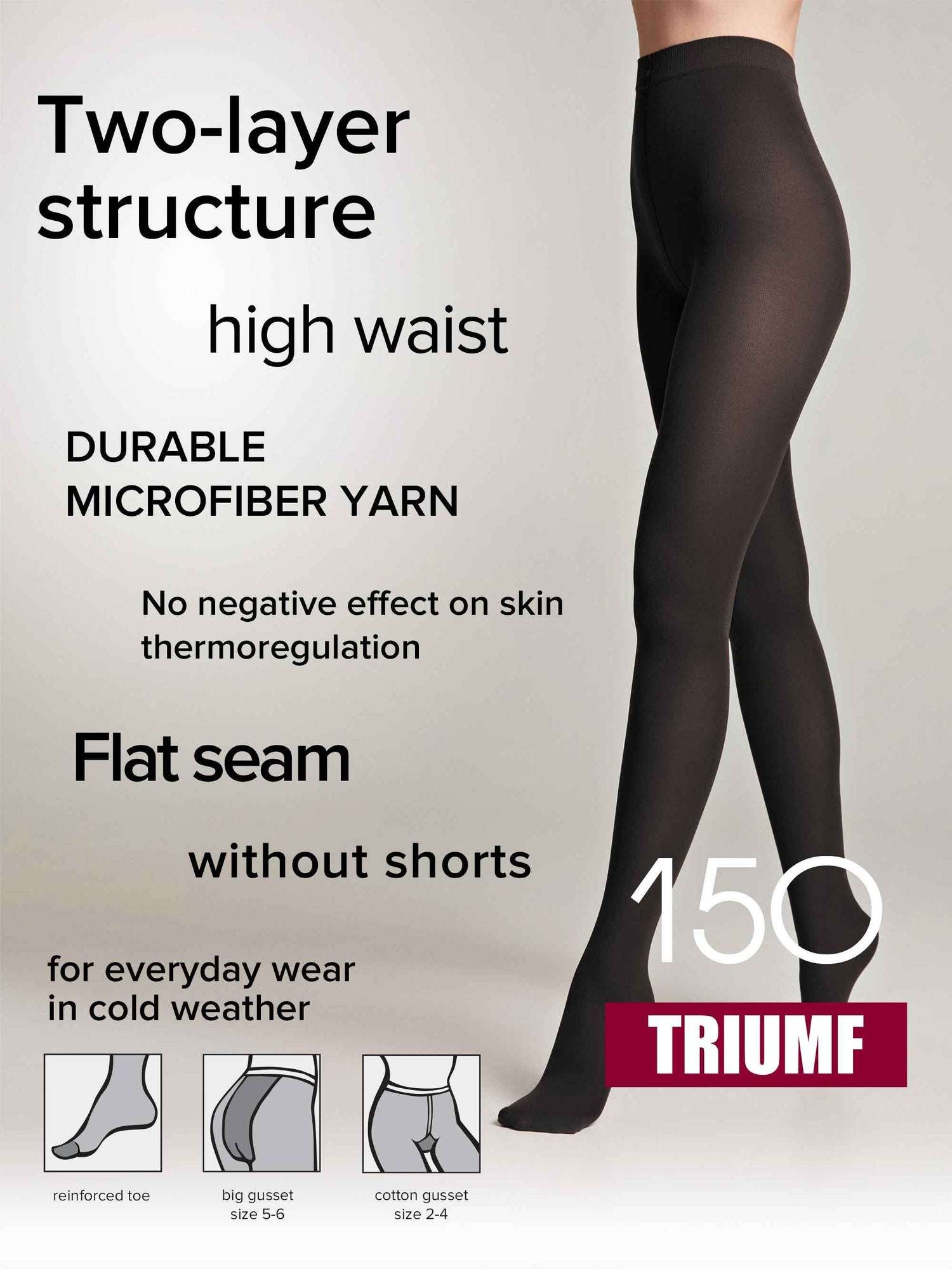 Tights Conte Triumf 150 Den - Warm Opaque Microfiber