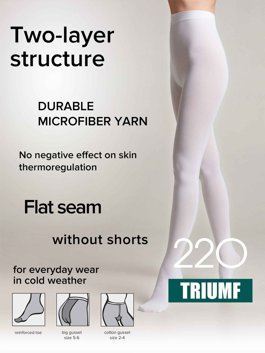 Tights Conte Triumf 220 Den - Warm Opaque Microfiber