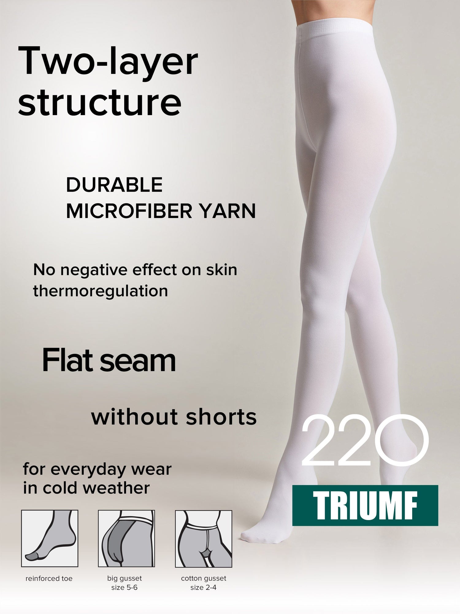 Tights Conte Triumf 220 Den - Warm Opaque Microfiber by TheRanok.com