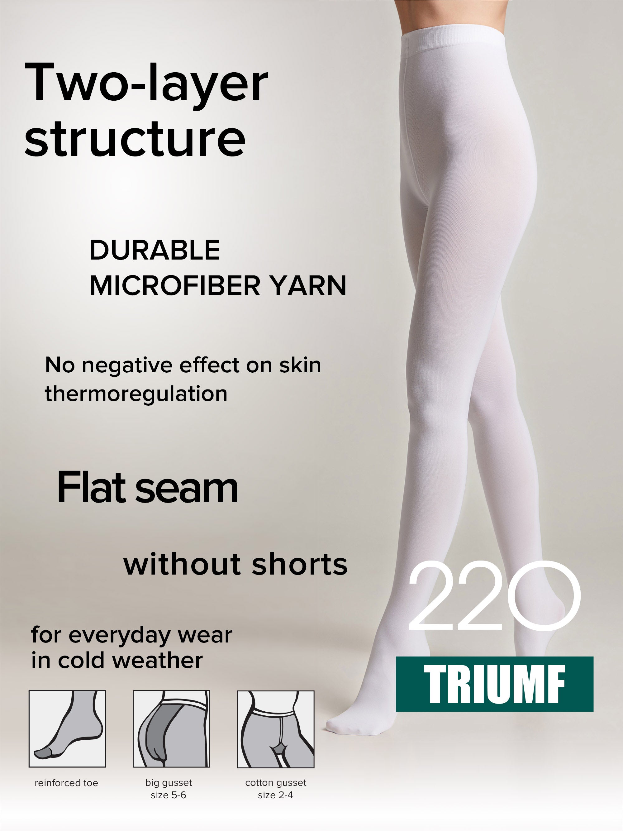 Tights Conte Triumf 220 Den - Warm Opaque Microfiber by TheRanok.com