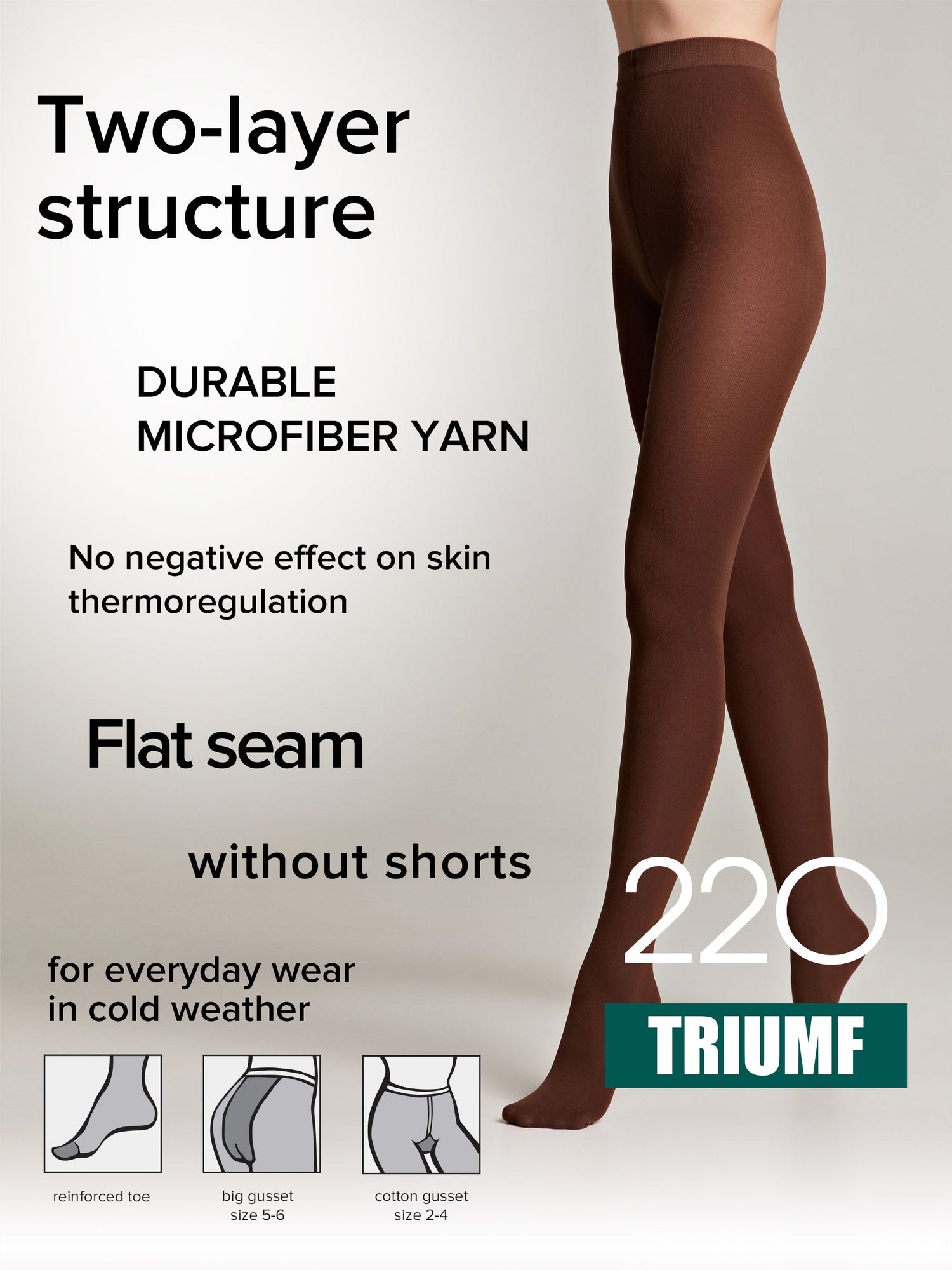 Tights Conte Triumf 220 Den - Warm Opaque Microfiber by TheRanok.com