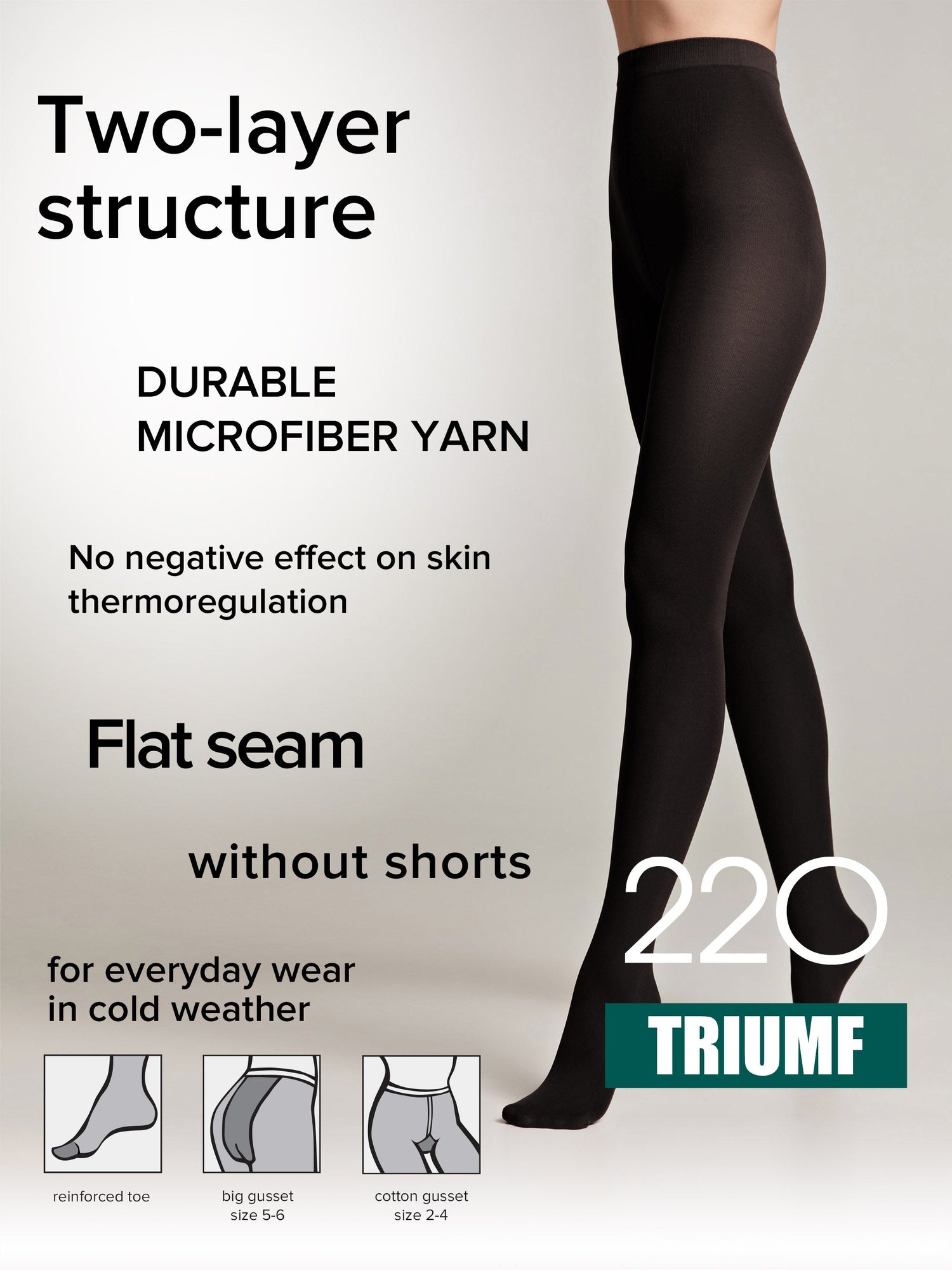 Tights Conte Triumf 220 Den - Warm Opaque Microfiber by TheRanok.com