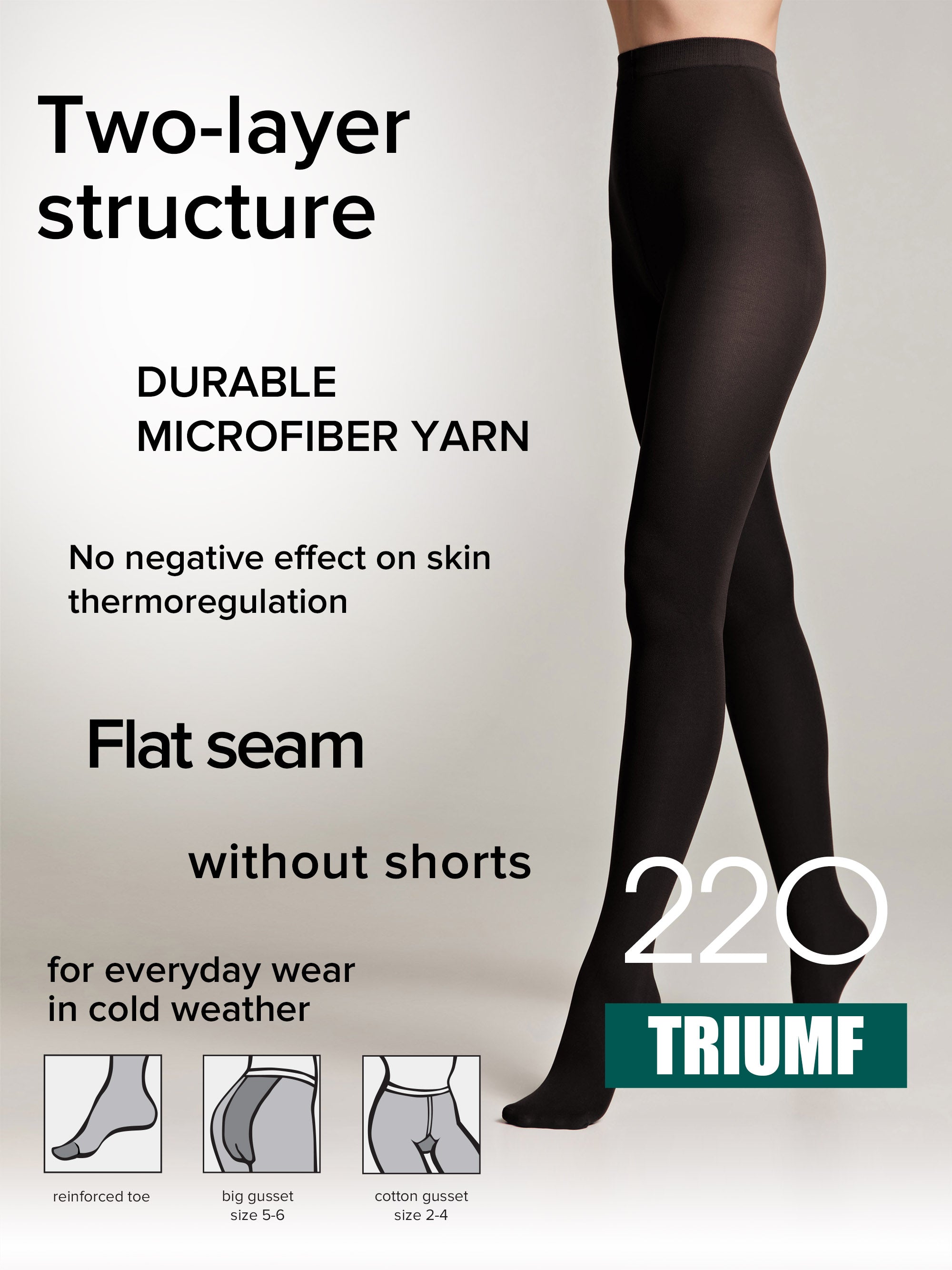 Tights Conte Triumf 220 Den - Warm Opaque Microfiber by TheRanok.com