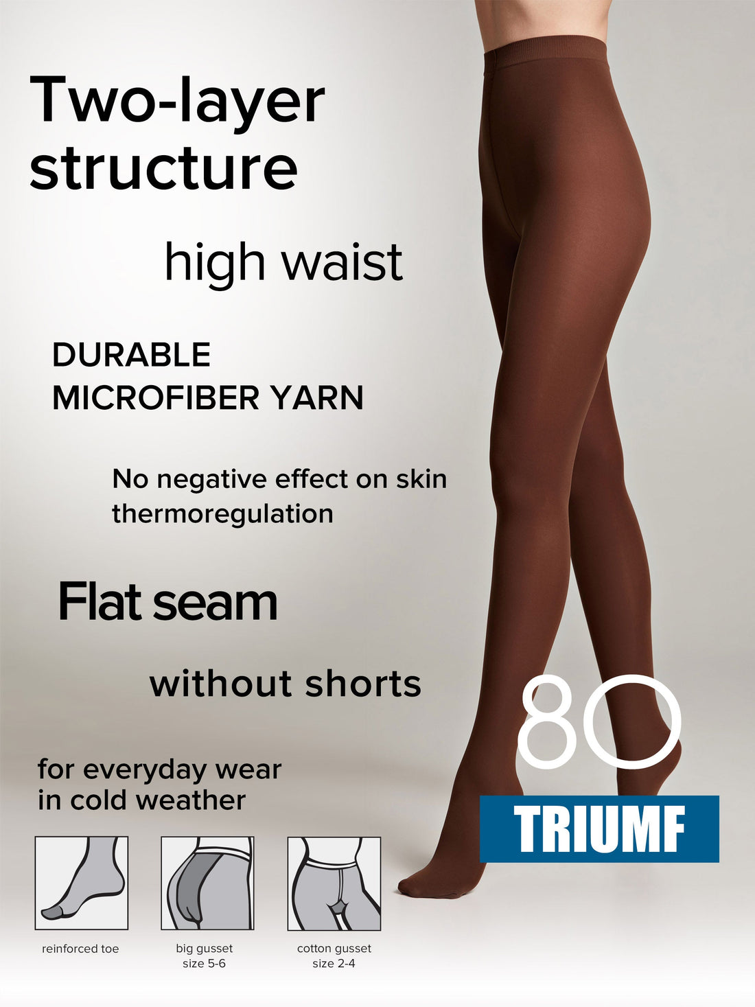 Tights Conte Triumf 80 Den - Opaque Microfiber