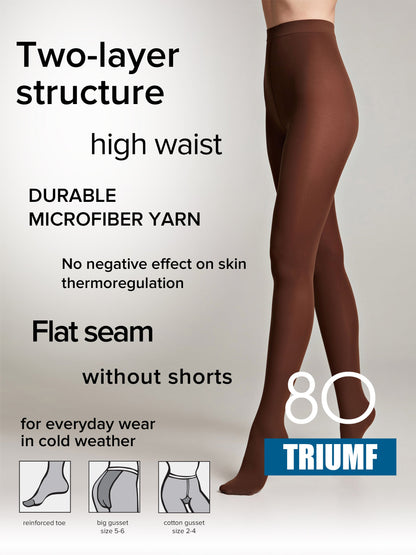Tights Conte Triumf 80 Den - Opaque Microfiber