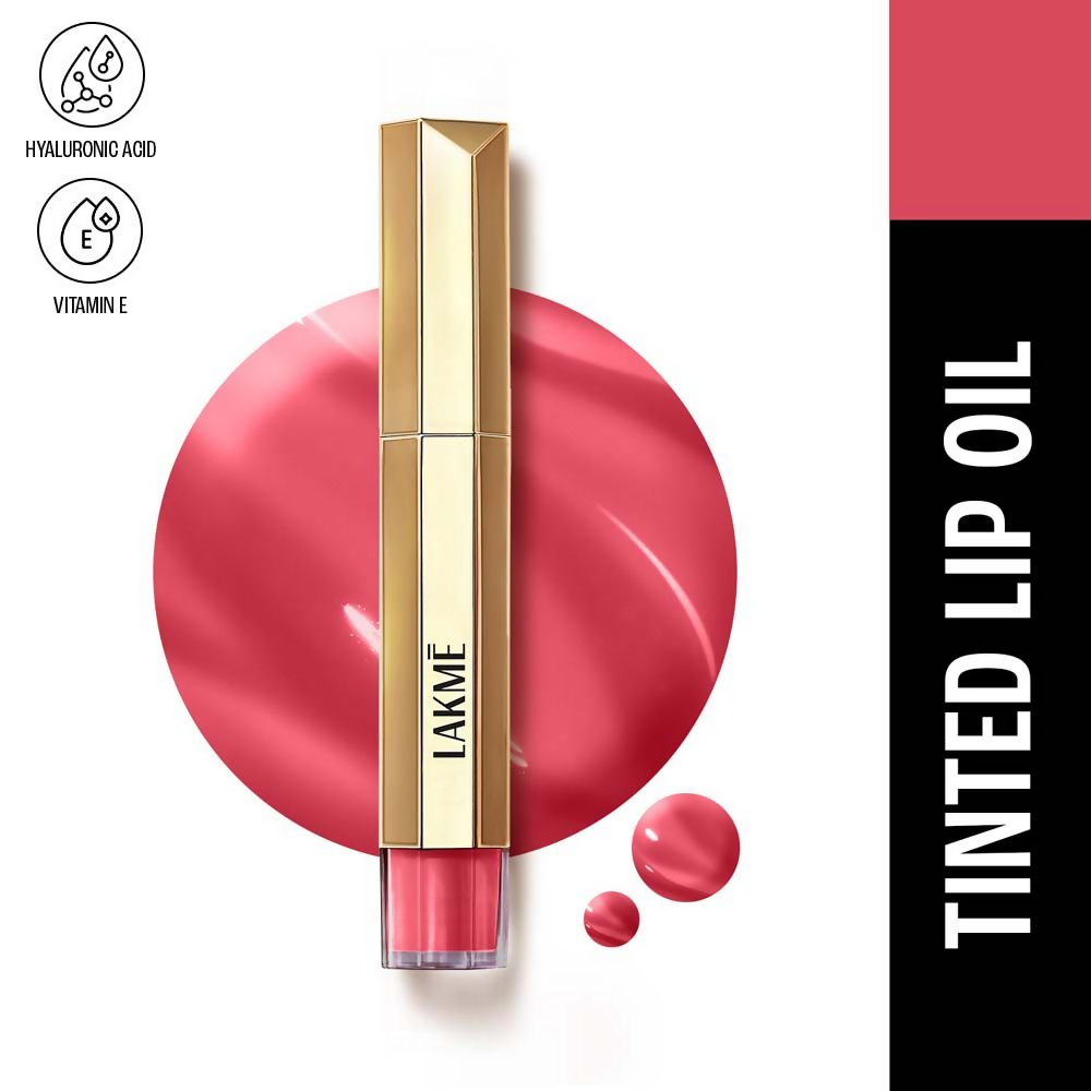 Lakme 9to5 Overtime Shine Tinted Lip Oil - Pink Bloom