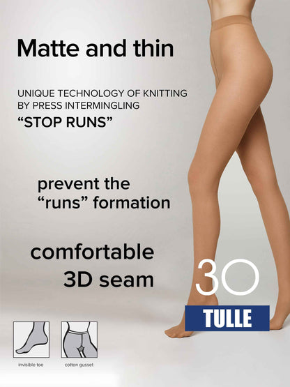 Tights Conte Tulle 30 Den - Opaque Matte