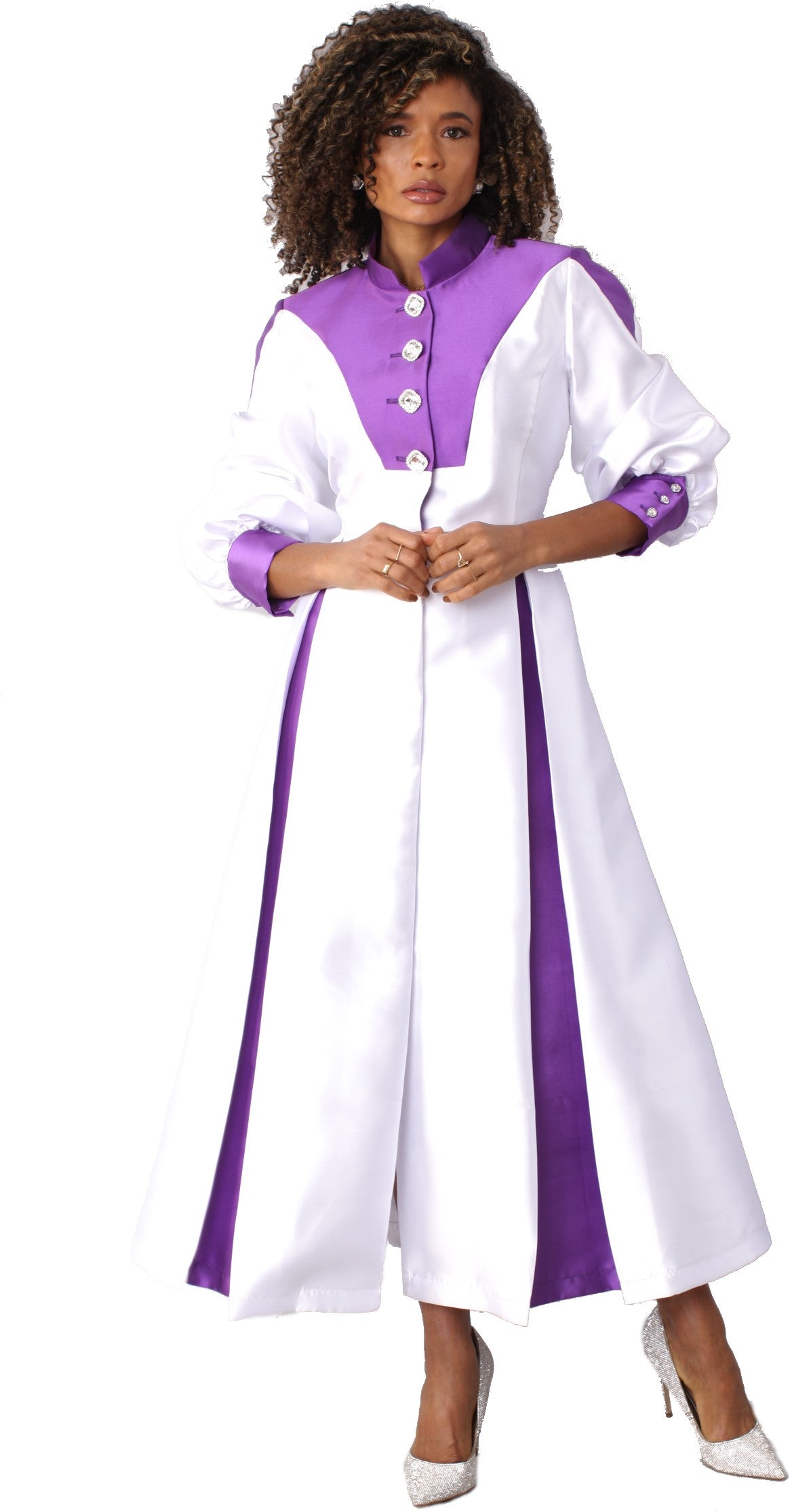 Two-Toned Woven Cassock Robe- 4802  DestGlow