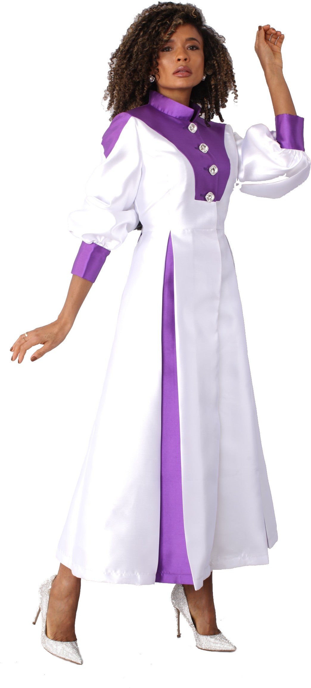 Two-Toned Woven Cassock Robe- 4802  DestGlow