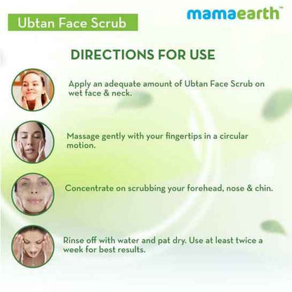 Mamaearth Ubtan Face Scrub with Turmeric &amp; Walnut for Tan Removal