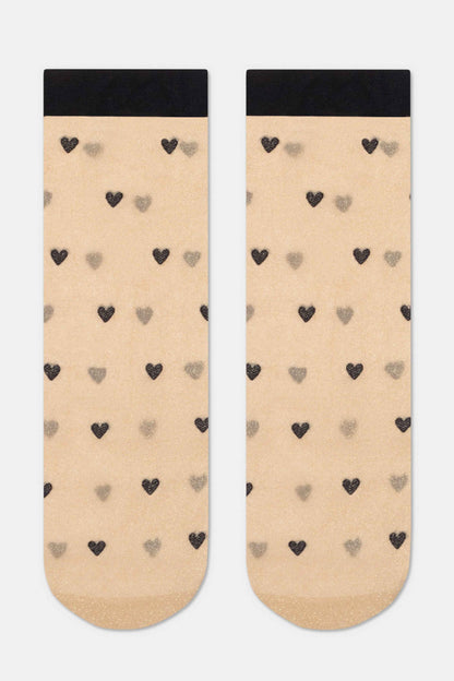 Shimmering Socks Conte Fantasy - "Hearts" Designs