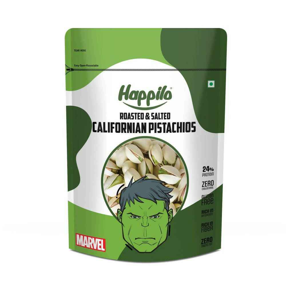Happilo Roasted &amp; Salted Californian Pistachios-Marvel Hulk Edition