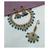Joban Fashion Teal Blue Stone Work Necklace Set