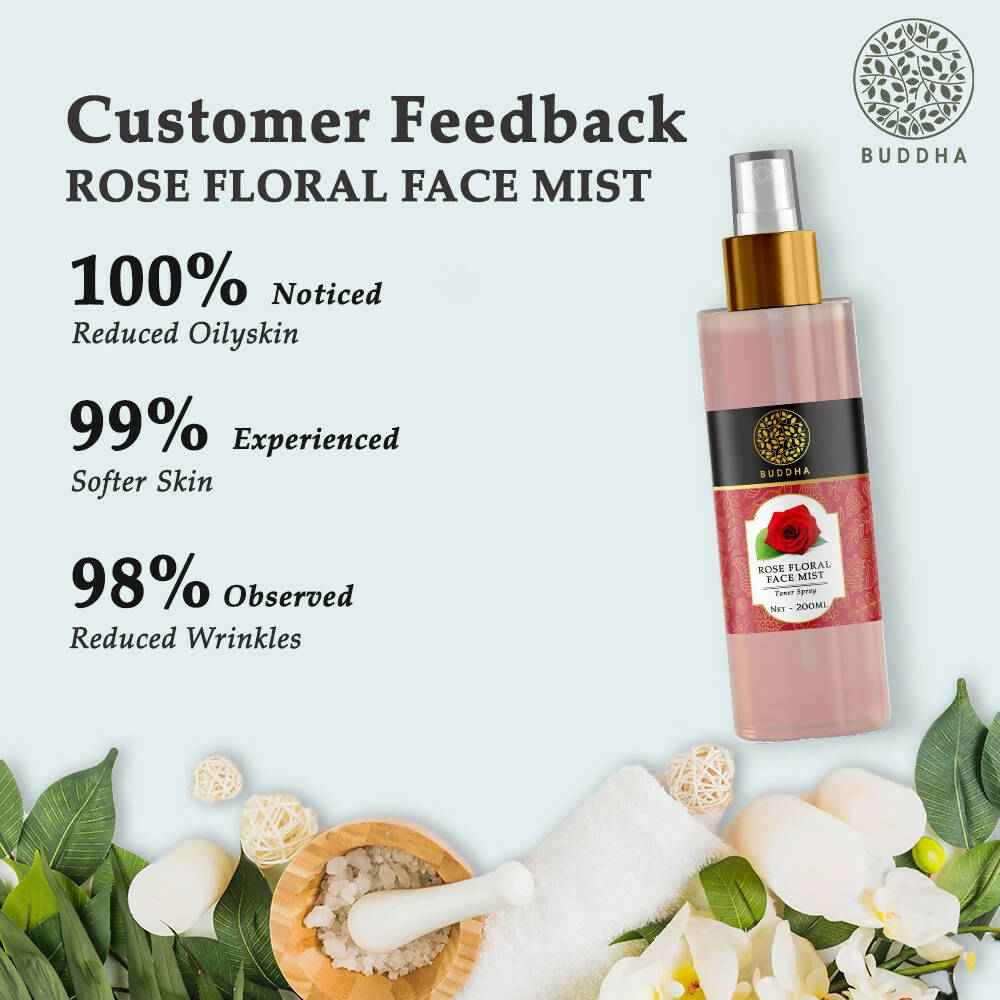 Buddha Natural Rose Facial Mist Toner - For Skin Lightening and Dark Spots Men &amp; Women