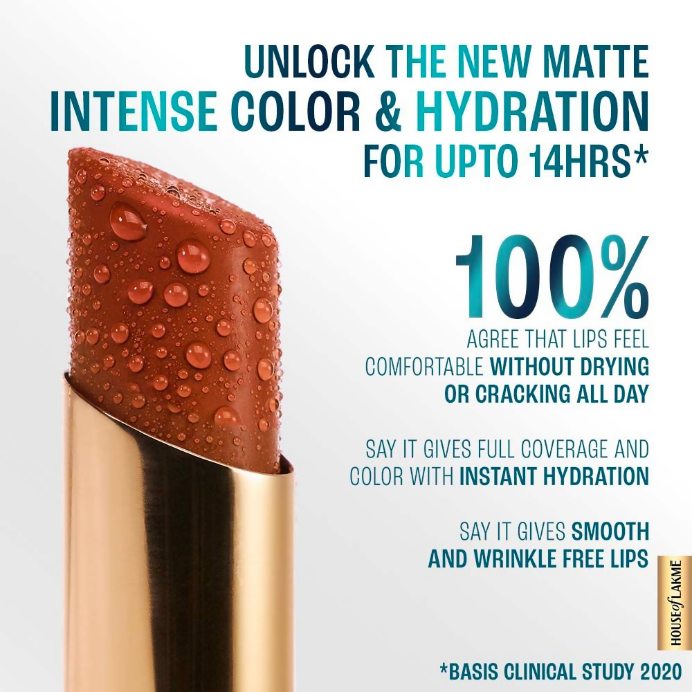 Lakme 9to5 Hya Matte Lipstick - Team Toffee
