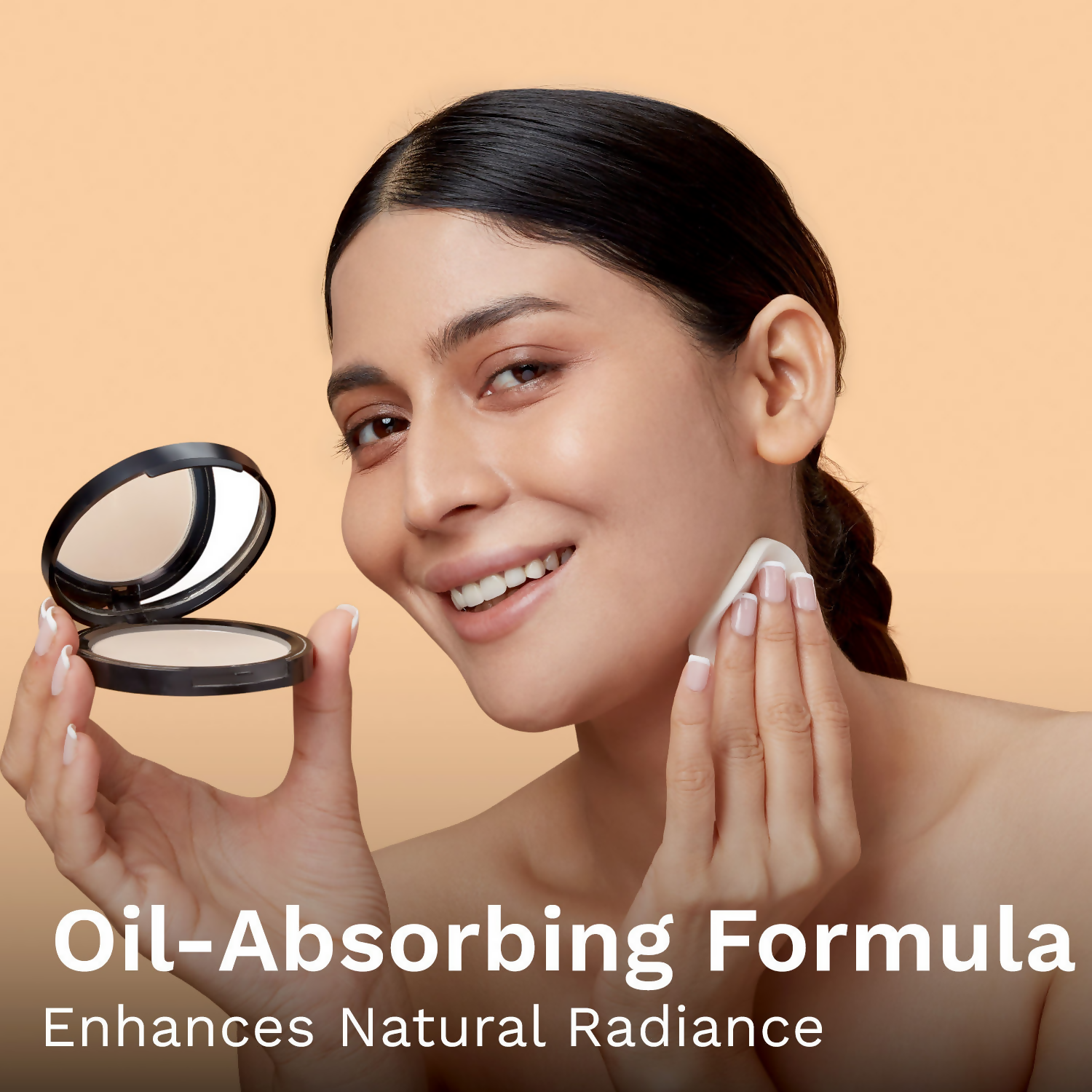 Pilgrim Matte Finish Compact Powder With SPF 25 - Nude-10