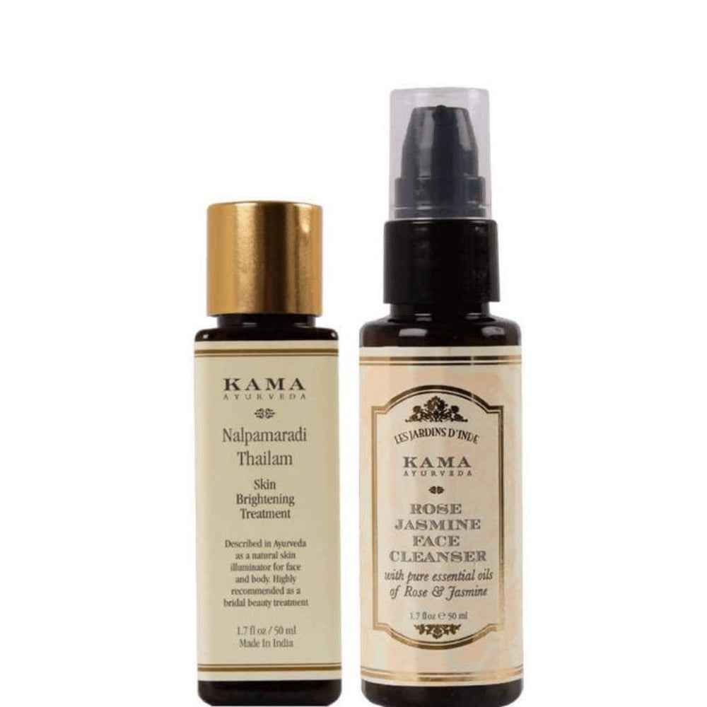 Kama Ayurveda Nalpamaradi Thailam &amp; Rose Jasmine Face Cleanser Combo