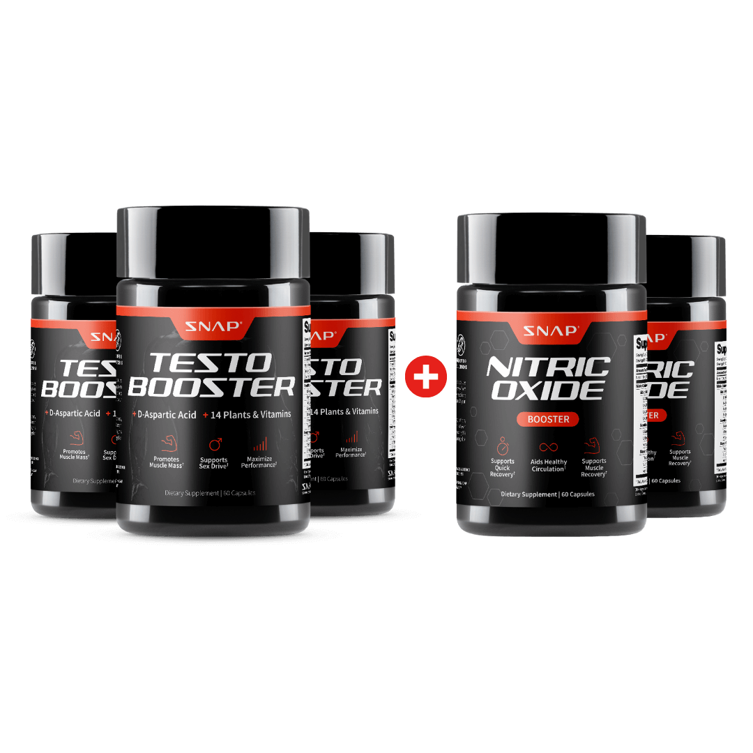 Ultimate Testo + Nitric Oxide Bundle - Buy 3, Get 2 by Snap Supplements