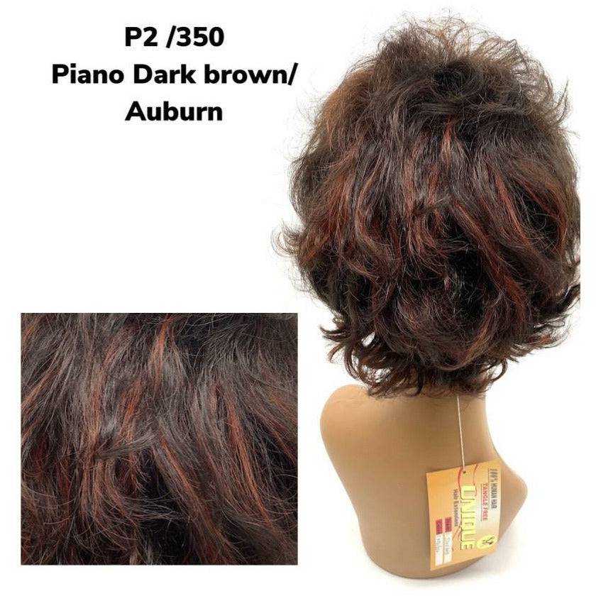 Unique 100% Human Hair Full Wig / Style 