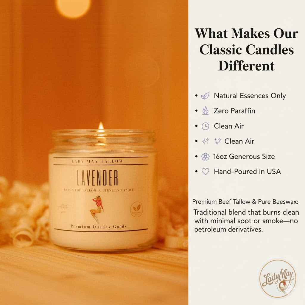 Ultimate Tallow Skincare Gift Set | 10-Piece Natural Spa Box | Grass-Fed Beef Tallow Candles, Soap &amp; Body Care