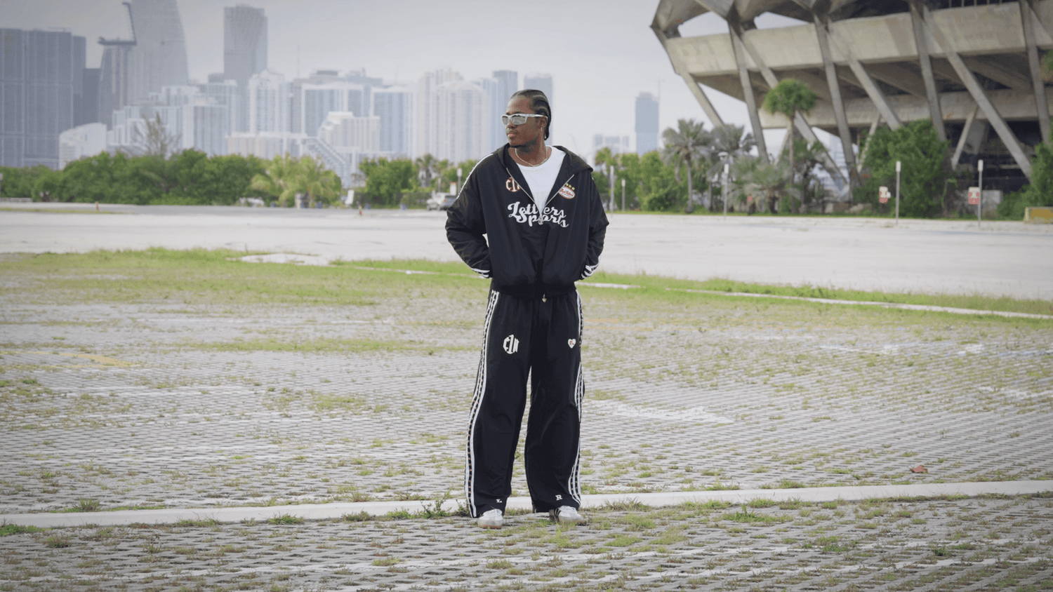 Red Letters x Cam Newton Rhinestone Hoodie - Black by Denim Exchange