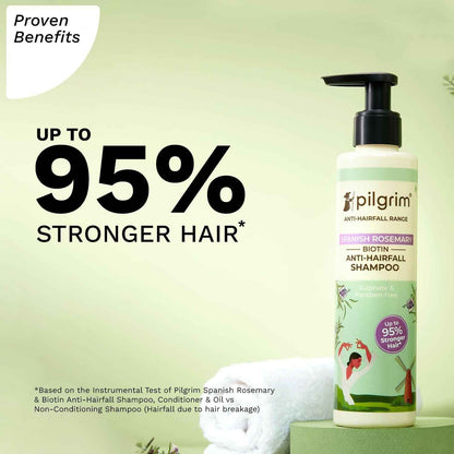 Pilgrim Spanish Rosemary &amp; Biotin Anti Hairfall Shampoo For Reducing Hair Loss &amp; Breakage