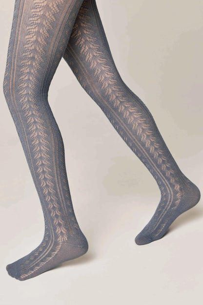Conte-Kids Cotton Tights Miss 617 - Lace Pattern
