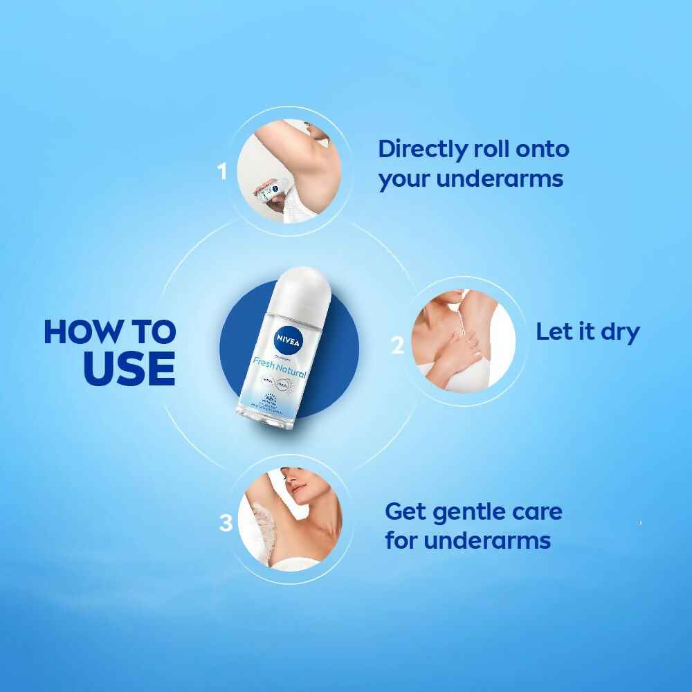 Nivea Fresh Natural Roll On 48 H Smooth &amp; Beautiful Underarms For Women