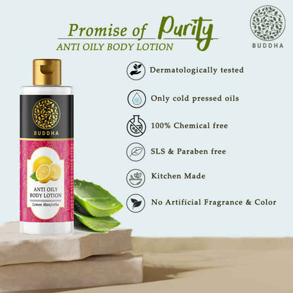 Buddha Natural Anti Oily Body Lotion - Helps To Balance The Skin&