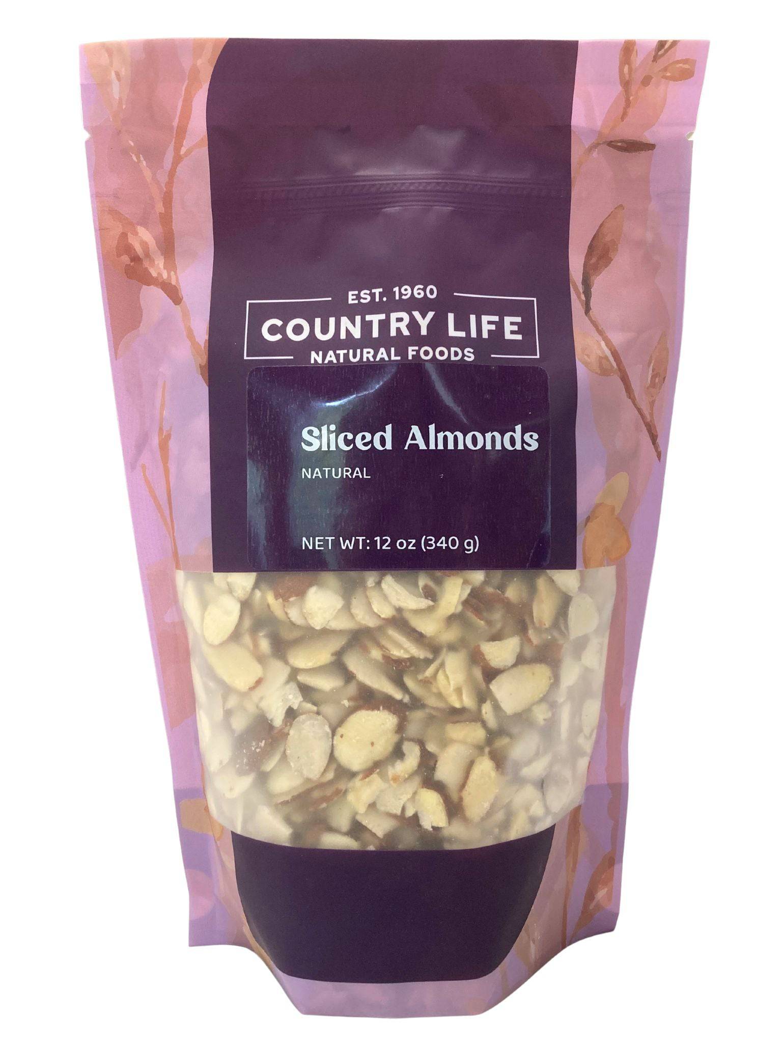 Almonds, Sliced, Natural by Country Life Natural Foods