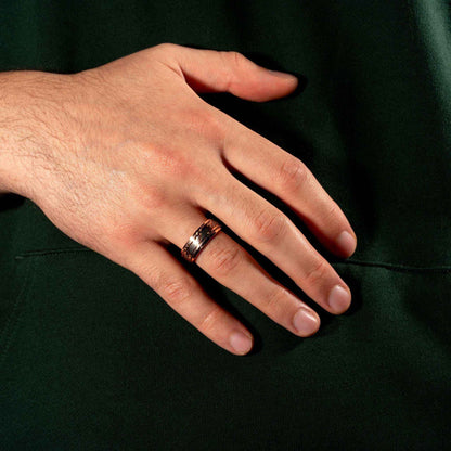 Rose Gold Tungsten Carbide Wedding Ring - DestGlow